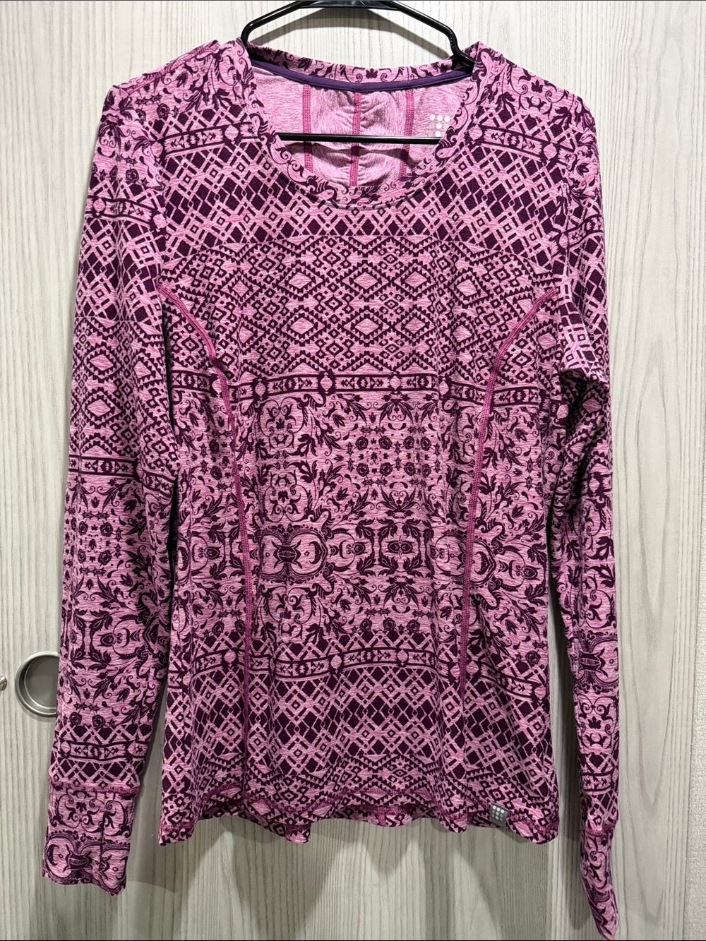 Title Nine Pink Patterned Long Sleeve Top